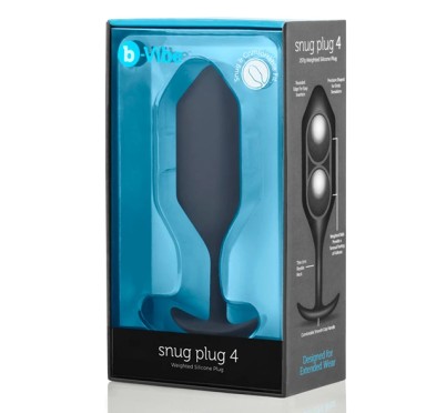 Plug analny - B-Vibe Snug Plug 4 Black